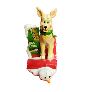 Marley And Me Figurine with Snowman and Dog Chow